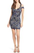 Women's Love, Nickie Lew Lace Cold Shoulder Body-con Dress - Blue
