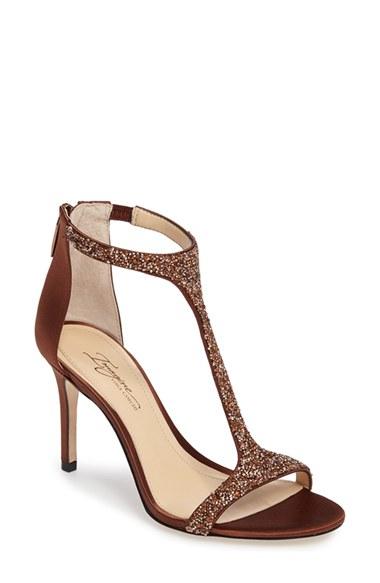 Women's Imagine By Vince Camuto 'phoebe' Embellished T-strap Sandal .5 M - Brown