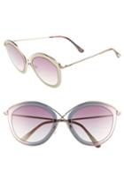 Women's Tom Ford Sascha 55mm Butterfly Sunglasses - Fuxia/ Gradient Bordeaux