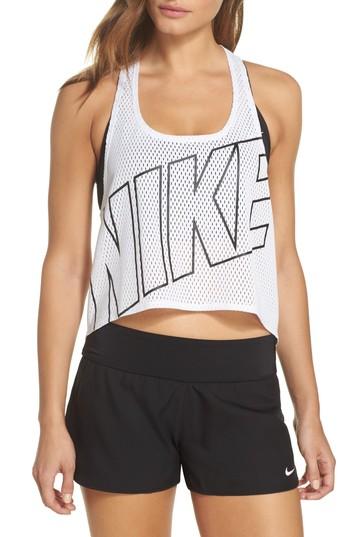 Women's Nike Mesh Crop Top Cover-up - White