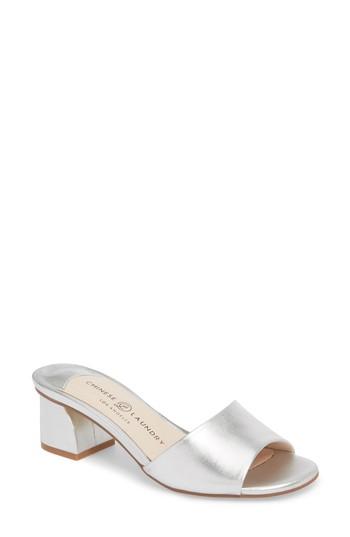 Women's Chinese Laundry My Girl Slide Sandal M - Metallic
