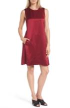 Women's Eileen Fisher Silk Shift Dress - Red