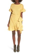 Women's Astr The Label Ruffle Linen Blend Wrap Dress - Yellow