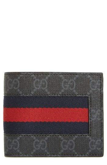Men's Gucci Supreme Wallet - Black