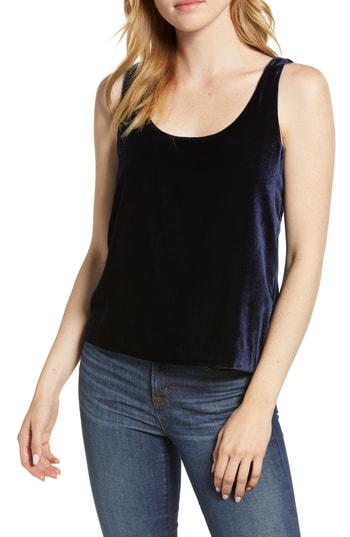 Women's J.crew Velvet Tank (similar To 14w) - Blue
