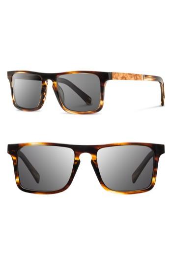 Men's Shwood 'govy 2' 52mm Polarized Sunglasses - Whiskey Soda/ Brown