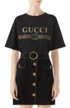 Women's Gucci Suede Button Front Skirt Us / 38 It - Black