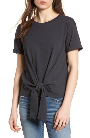 Women's Knot Hem Tee - Grey