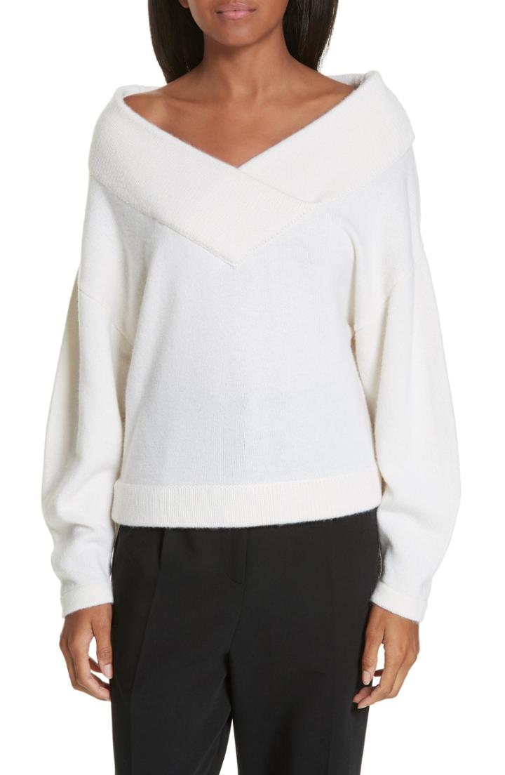 Women's Ji Oh Crop Wool & Cashmere Sweater - Ivory