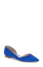 Women's Marc Fisher Ltd 'sunny' Half D'orsay Flat .5 M - Blue