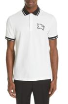 Men's Burberry Boedon Applique Polo - White