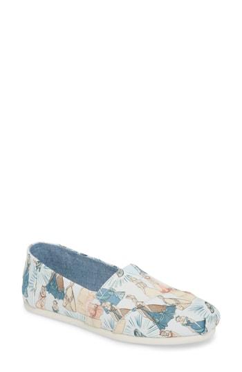Women's Toms Alpargata Princess Print Slip-on B - Blue