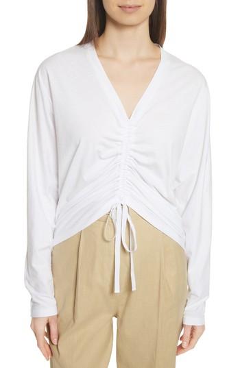 Women's Robert Rodriguez Ruched Front Tee - White