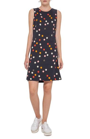 Women's Akris Punto Polka Dot Flutter Hem Dress