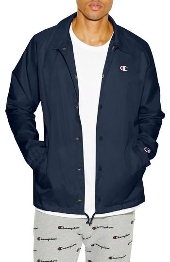 Men's Champion Coaches Jacket - Blue