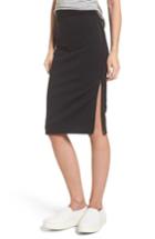 Women's James Perse Side Zip Pencil Skirt - Black