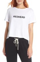Women's Brunette The Label Redhead Crop Tee /small - White