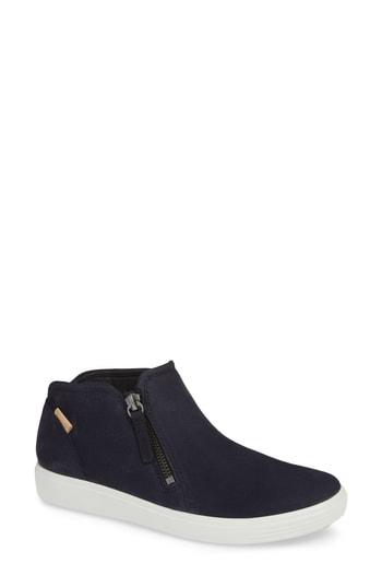 Women's Ecco Soft 7 Mid Top Sneaker -7.5us / 38eu - Blue