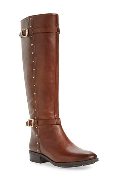 Women's Vince Camuto 'preslen' Riding Boot Regular Calf M - Brown