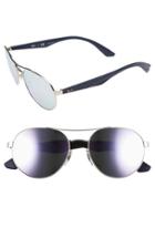 Women's Ray-ban 55mm Aviator Sunglasses - Silver/ Purple
