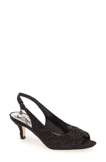 Women's J. Renee 'impuls' Crystal Embellished Slingback Pump Aa - Black