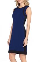 Women's Tahari Colorblock Crepe Sheath Dress - Blue
