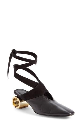 Women's J.w.anderson Cylinder Heel Ballet Slide Us / 38eu - Black