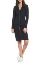 Women's James Perse Zip Front Scuba Dress - Black