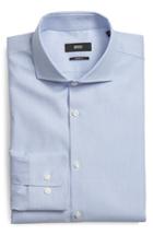 Men's Boss Sharp Fit Check Dress Shirt R - Blue
