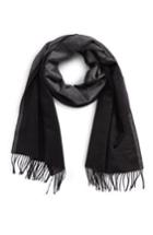 Men's Salvatore Ferragamo Double Woven Silk Scarf, Size - Grey