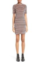 Women's T By Alexander Wang Stripe Velvet Dress - Blue