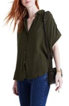 Women's Madewell Central Drapey Shirt, Size - Green