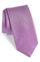 Men's Boss Geometric Neat Silk Tie, Size - Purple