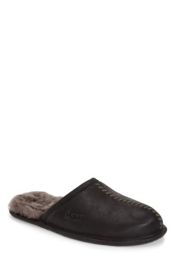Men's Ugg Scuff - Deco Genuine Shearling Slipper M - Black