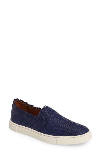 Women's Frye Ivy Fray Woven Slip-on Sneaker .5 M - Blue