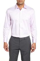 Men's English Laundry Regular Fit Check Dress Shirt - 34/35 - Pink