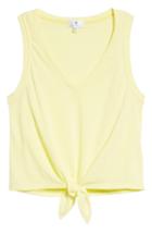 Women's Socialite Tie Hem Tank - Yellow
