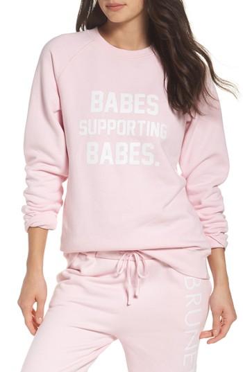 Women's Brunette The Label Babes Supporting Babes Sweatshirt - Pink
