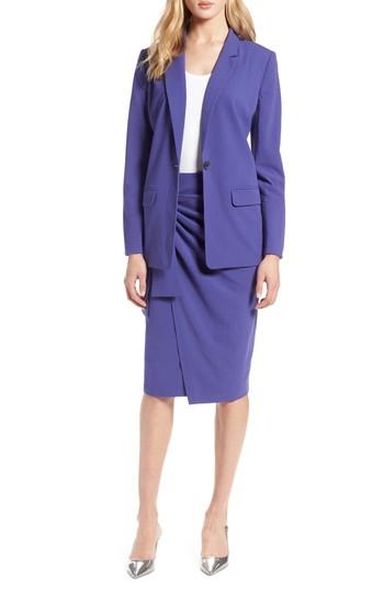 Women's Halogen One Button Blazer - Purple