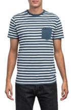 Men's Rvca Mana Stripe Pocket T-shirt - Blue