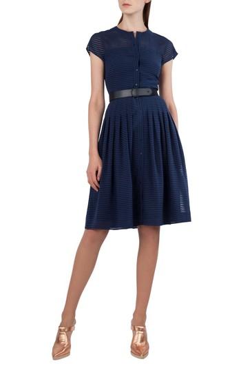 Women's Akris Punto Illusion Stripe Shirtdress - Blue