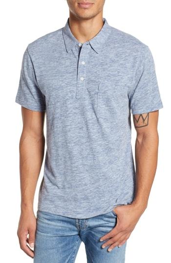 Men's Faherty Heather Polo, Size - Blue