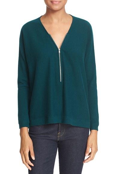 Women's The Kooples Front Zip Cashmere Sweater