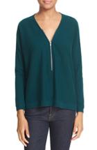 Women's The Kooples Front Zip Cashmere Sweater