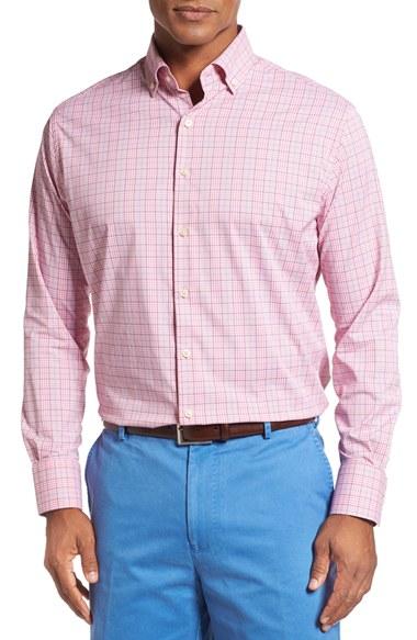 Men's Peter Millar English Fit Plaid Sport Shirt