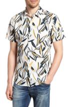 Men's Bonobos Riviera Slim Fit Leafy Print Sport Shirt, Size - White
