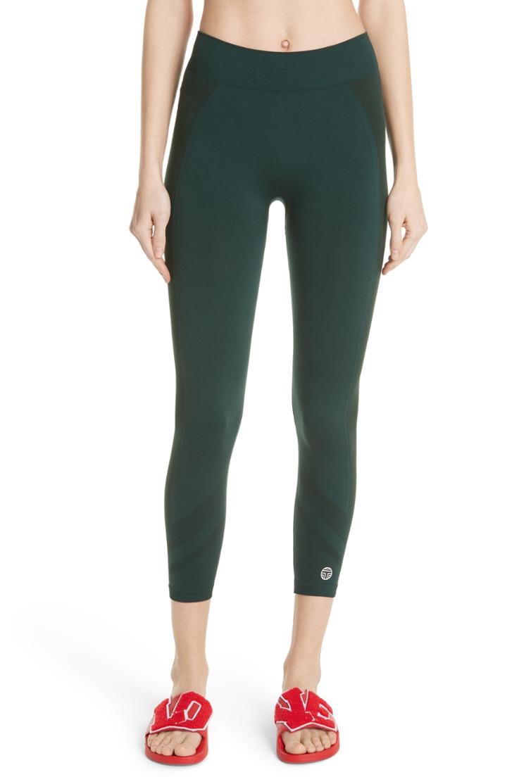 Women's Tory Sport Seamless Chevron High Waist Leggings - Green