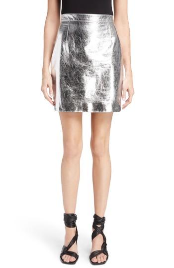 Women's Proenza Schouler Metallic Leather Miniskirt