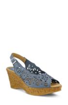 Women's Spring Step Abigail Platform Wedge Sandal .5-10us / 41eu - Blue