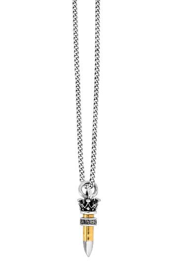 Men's King Baby .22 Caliber Bullet Pendant Necklace